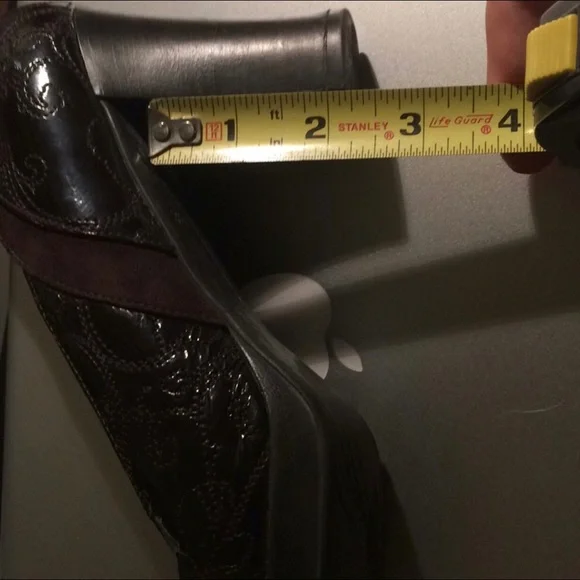 👡 Beautifeel Brown Embroidered Platform Pumps - Picture 5 of 6